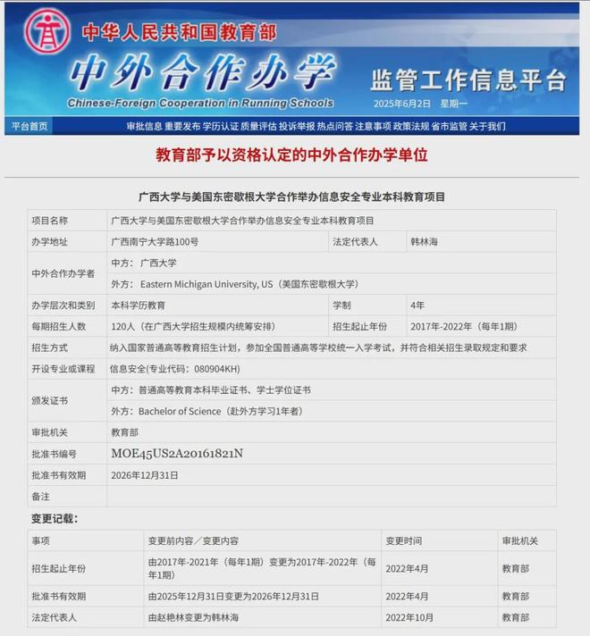 大学终止与中国广西两所大学合作关系不朽情缘突发！美议员施压东密歇根(图2)